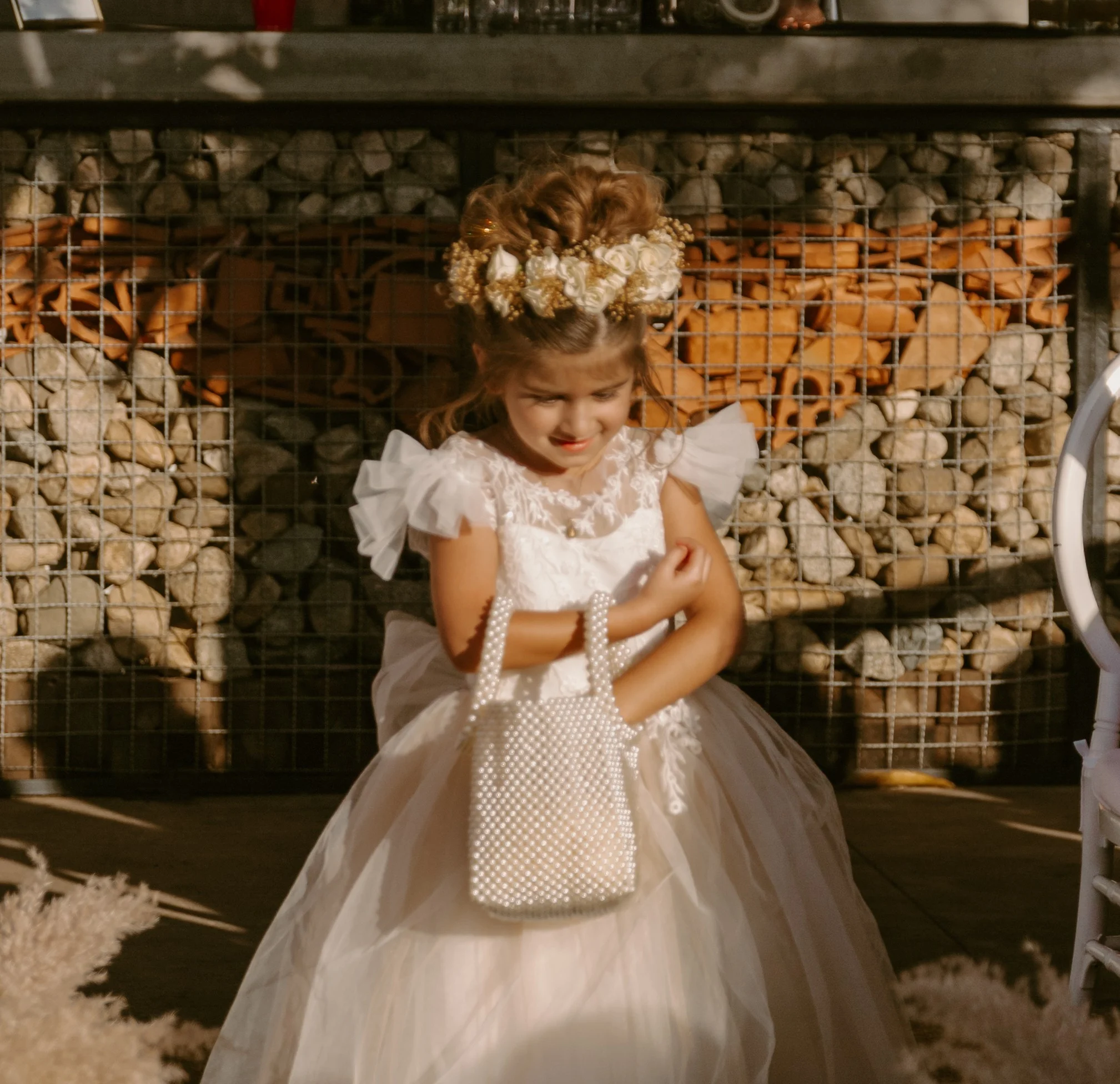 Corona de flores para niña